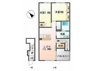 渕高駅 徒歩7分 2階の物件間取画像